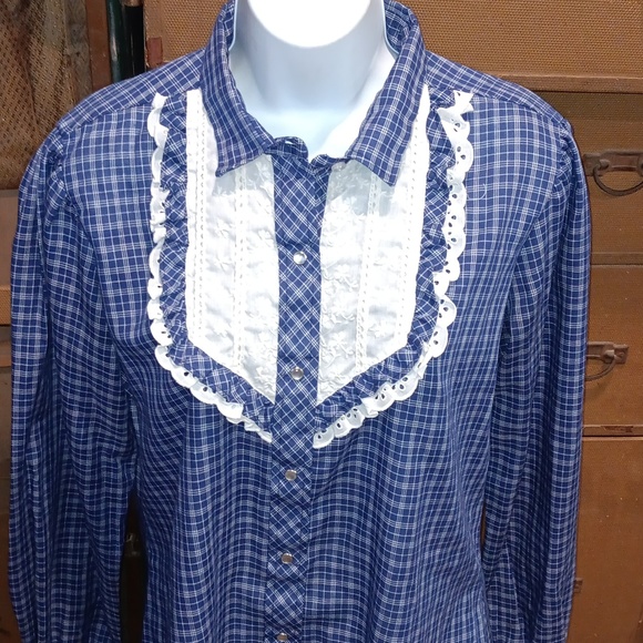 VINTAGE KARMAN WESTERN Button front shirt... #5554 - Picture 4 of 7